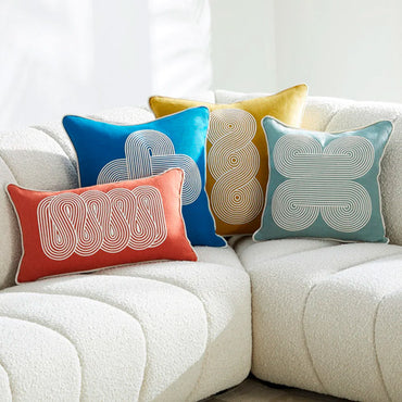 Pompidou Quatrefoil Pillow Celadon