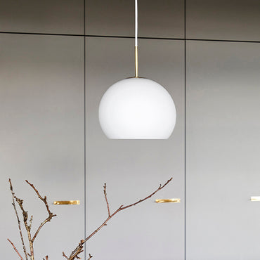 Ball Glass 25 Pendant Opal White