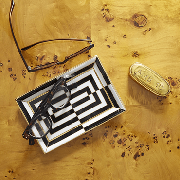 Op Art Rectangular Tray