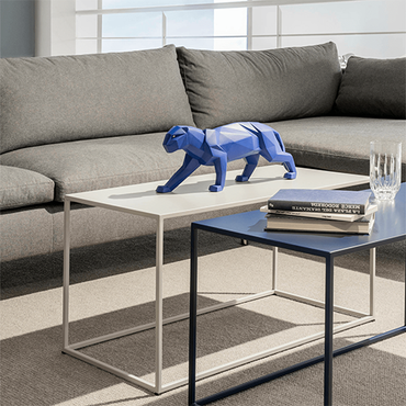 Panther Figurine Blue Matte
