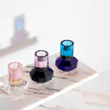 Chicago Rose/Clear/Black T-Light Holder