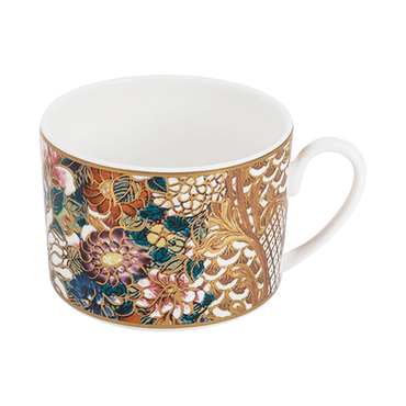 Golden Flowers Tea Cup And Saucer Set X 2