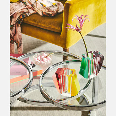 Raleigh Vase Neon Yellow/Clear/Orange/Milk