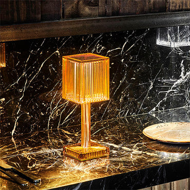 Gatsby Table Lamp Led White Battery Ambar