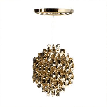 Lampara Colgante Spiral Dorado Sp1