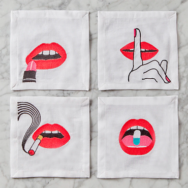 Lips Cocktail Napkins