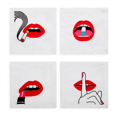 Lips Cocktail Napkins