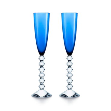 Baccarat Copas y vasos VÉGA FLUTISSIMO BLUE SET X 2