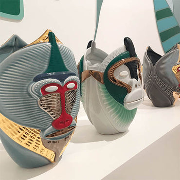 Mandrillus Vase Blue/Red