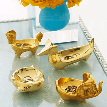 Brass Elephant Ring Bowl