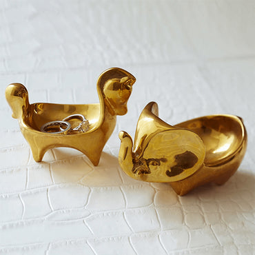 Brass Elephant Ring Bowl