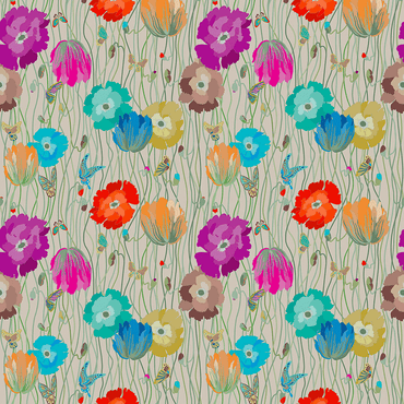 Papel Decorativo Poppies 10194