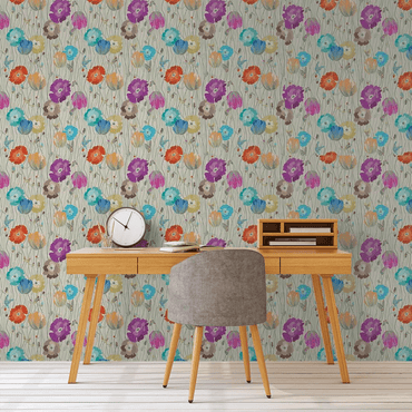 Papel Decorativo Poppies 10194