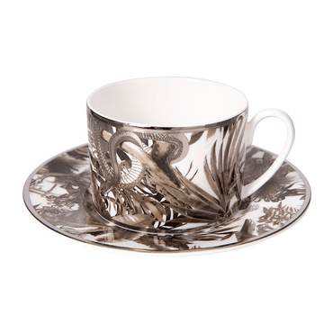 Roberto Cavalli Tazas TROPICAL JUNGLE TEA CUP AND SAUCER SET WHITE