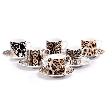 Africa Dakar/Gabon Coffe Cup And Saucer Set X 2