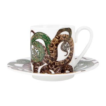 Roberto Cavalli Vajillas SNAKES COFFEE CUP AND SAUCER SET