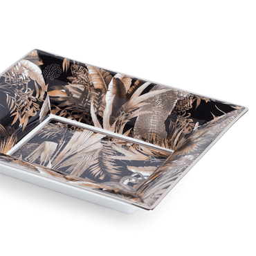 Roberto Cavalli Vajillas TROPICAL JUNGLE TIDY TRAY BLACK