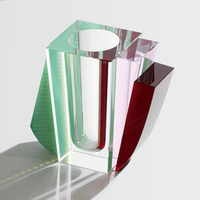 Raleigh Vase Mint/Clear/Rose