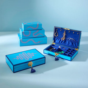Eden Lacquer Box Blue Large