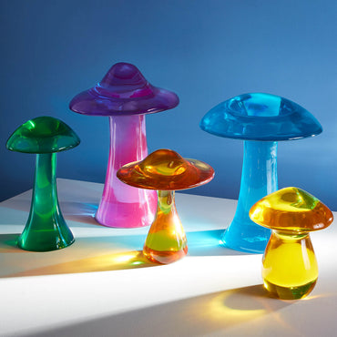 Yellow Acrylic Mushroom Objet