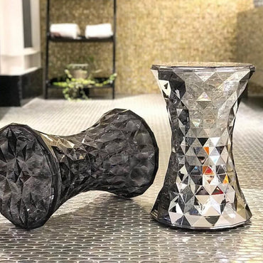 Stone Stool Chrome