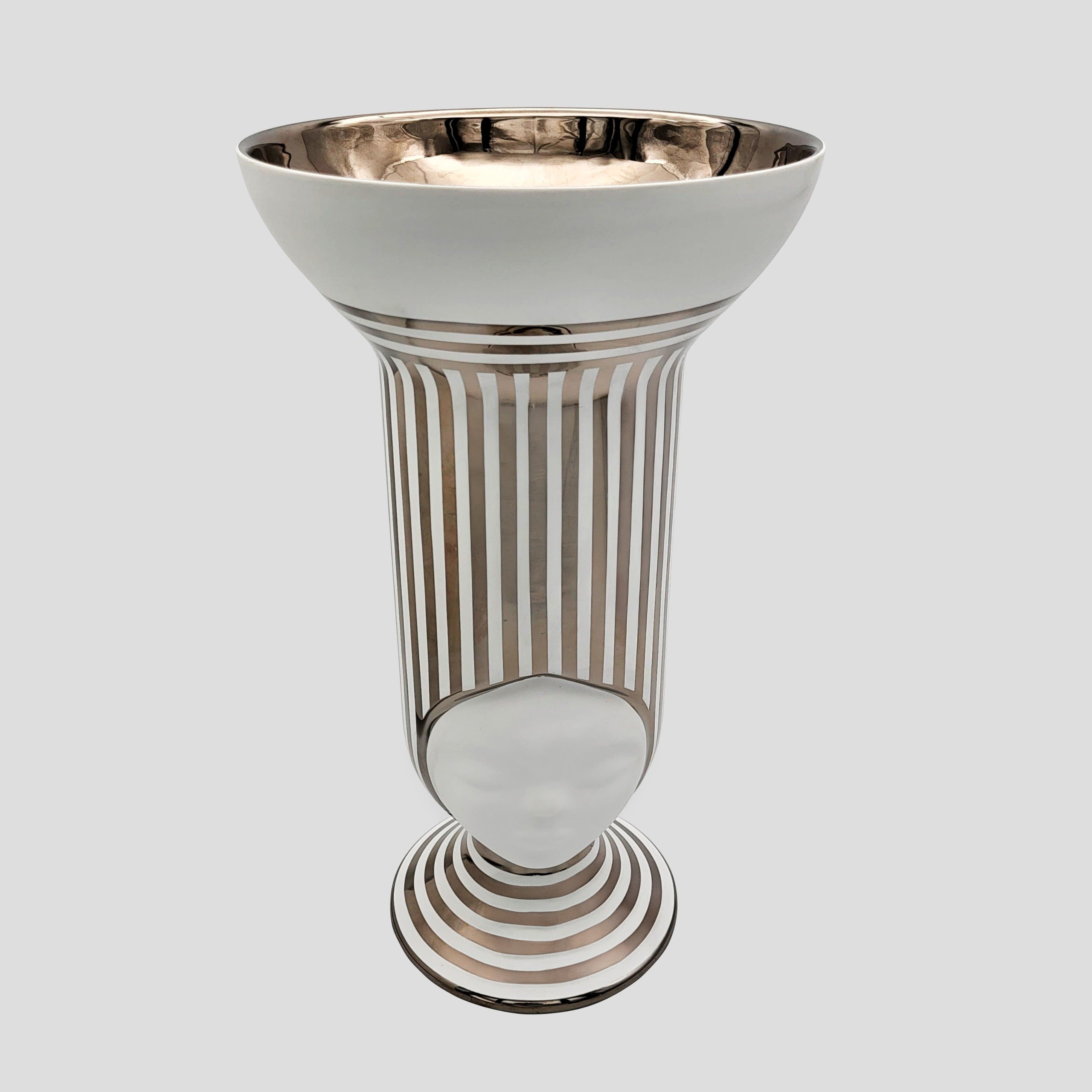 Sofia Vase Platinum And White