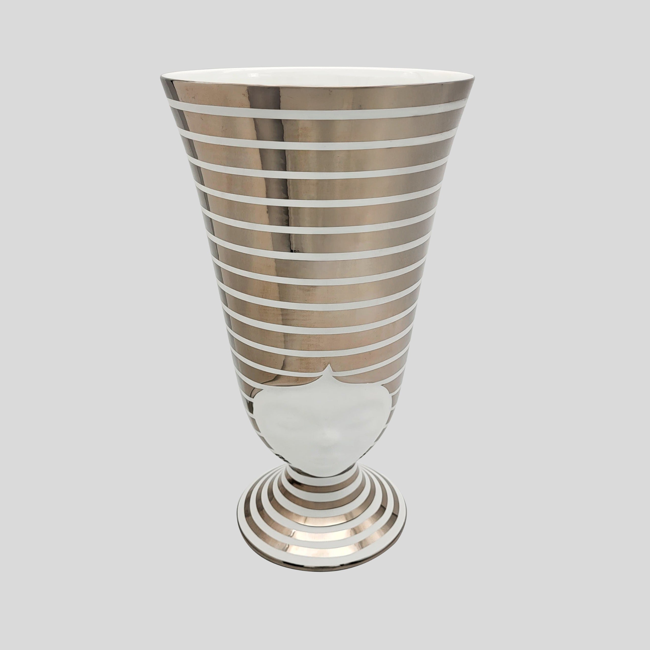 Frida Vase Platinum And White