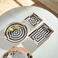 Op Art Square Serving Tray