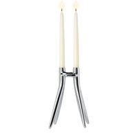 Abbracciaio Candle Holder Chrome