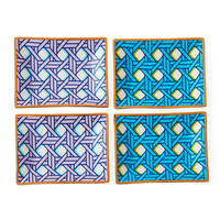 Basketweave Petite Tray Set