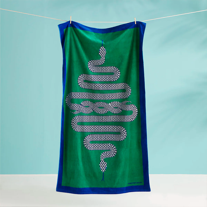 Snake Printed Beach Towel