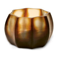 Koonam Tealight Brown - Guaxs portavela en ámbar, vidrio soplado y tallado a mano - Karím Chaman Boutique
