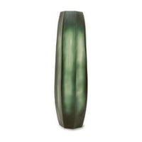 Koonam Tall Grey - Guaxs florero en verde grisáceo, vidrio soplado y tallado a mano - Karím Chaman Boutique