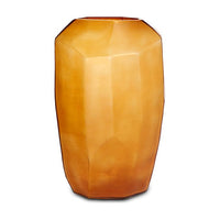 Cubistic Tall Gold - Guaxs florero en dorado, vidrio soplado y tallado a mano - Karím Chaman Boutique