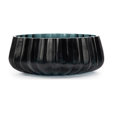 Manakara Bowl Indigo - Guaxs cuenco en índigo, vidrio soplado y tallado a mano - Karím Chaman Boutique