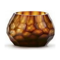Nagaa Tealight - Guaxs portavela en ámbar, vidrio soplado y tallado a mano - Karím Chaman Boutique