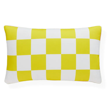 Checkerboard Rectangle Outdoor Pillow