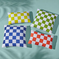 Checkerboard Rectangle Outdoor Pillow