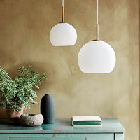 Ball Glass 25 Pendant Opal White