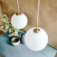 Ball Glass 25 Pendant Opal White