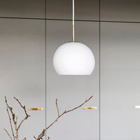 Ball Glass 25 Pendant Opal White