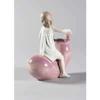 My Seesaw Balloon Girl Figurine Pink