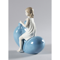 My Seesaw Balloon Girl Figurine Blue