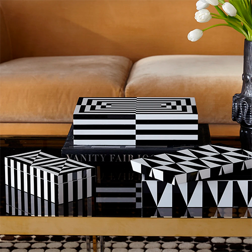 Op Art Lacquer Box Small