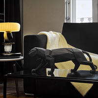 Panther Figurine Black Matte