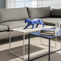 Panther Figurine Blue Matte