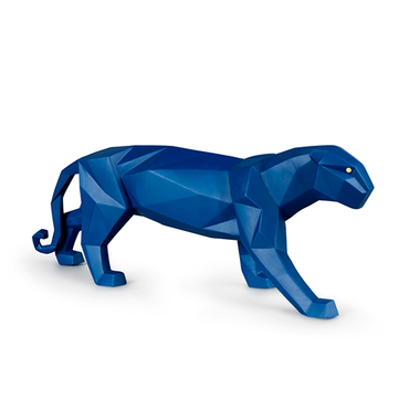 Panther Figurine Blue Matte