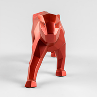 Panther Figurine Metallic Red