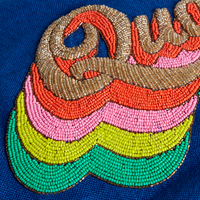 Quaaludes Beaded Pillow