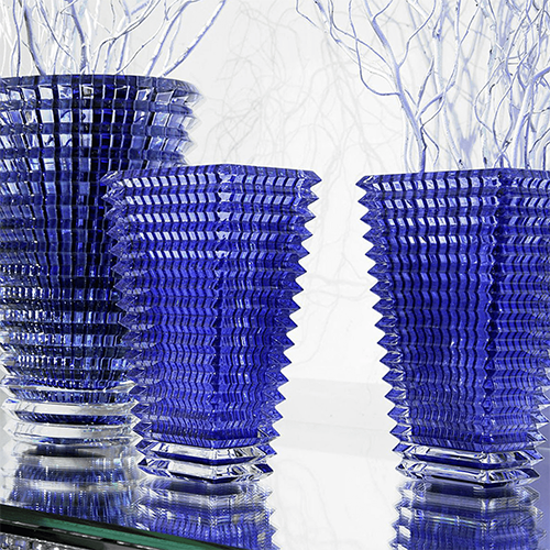 Eye Vase Rectangular Blue